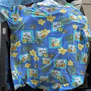 Tahiti Reef Club blue top L